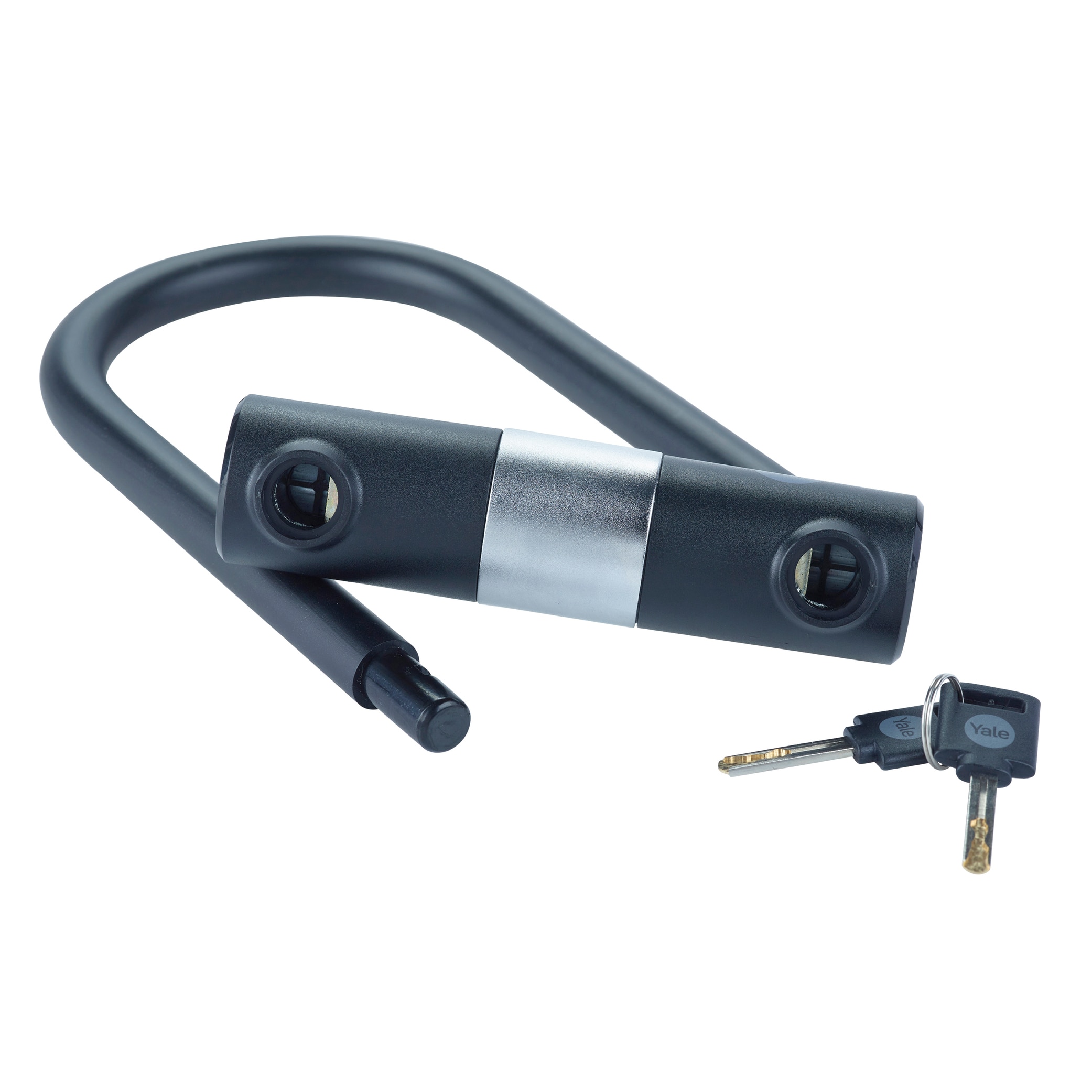 Antifurt bicicleta tip U YALE, 250 x 158 mm, 2 chei, negru