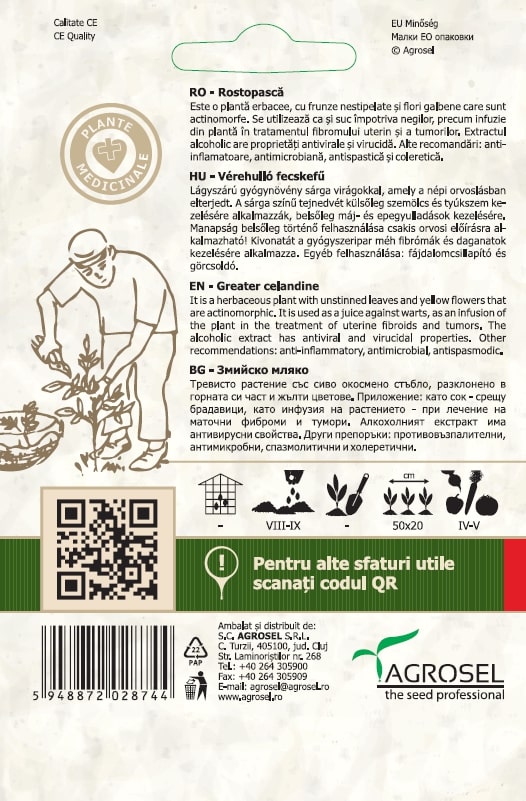 Seminte rostopasca AGROSEL, 5.15 g