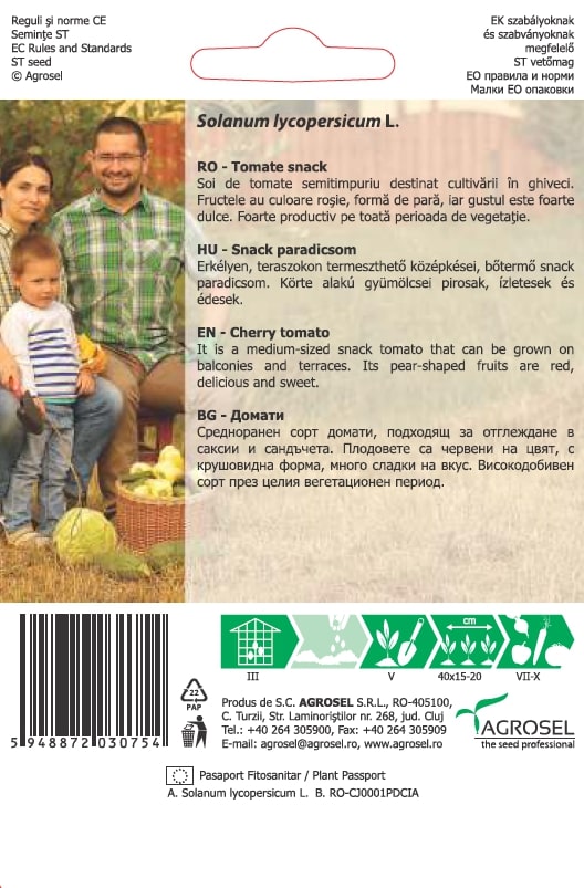 Seminte tomate rosu para Caitlin AGROSEL, 5.15 g