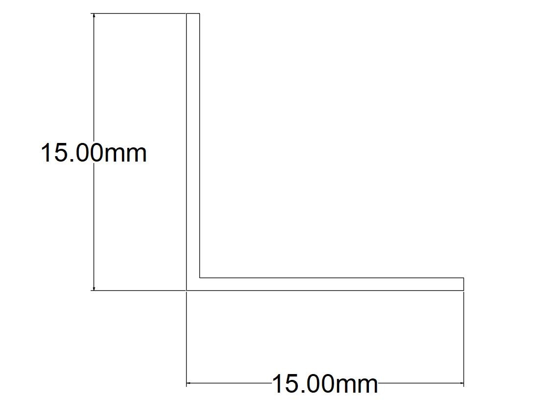 CORNIER PVC ALB 15X15MM 1M
