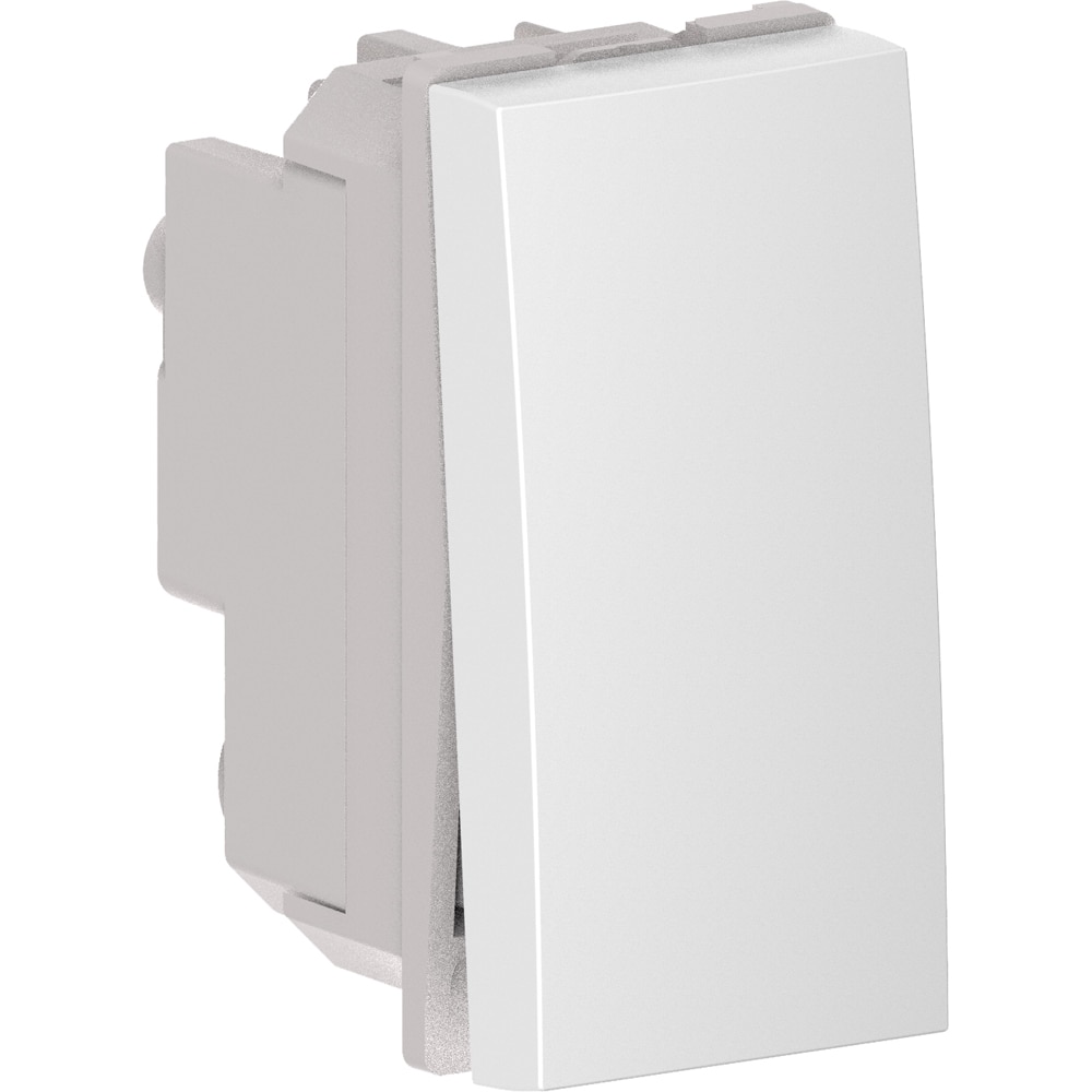 Buton cu revenire, 1 modul, IP 20, policarbonat, alb