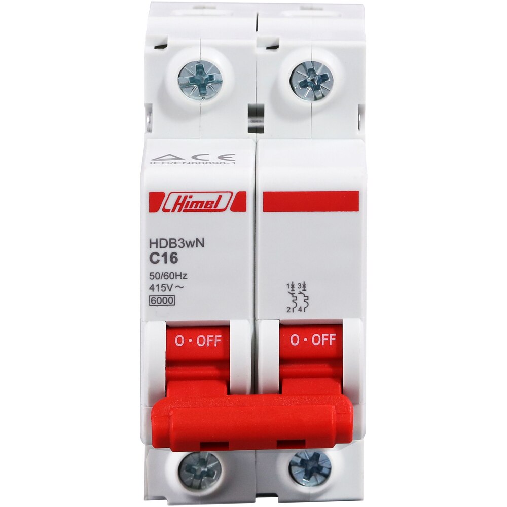 Siguranta automata HIMEL, 2P, 16A, curba B, 4.5kA