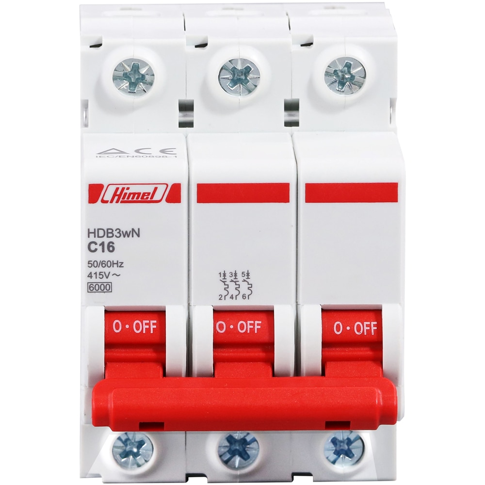 Siguranta automata HIMEL, 3P, 16A, curba C, 4.5kA
