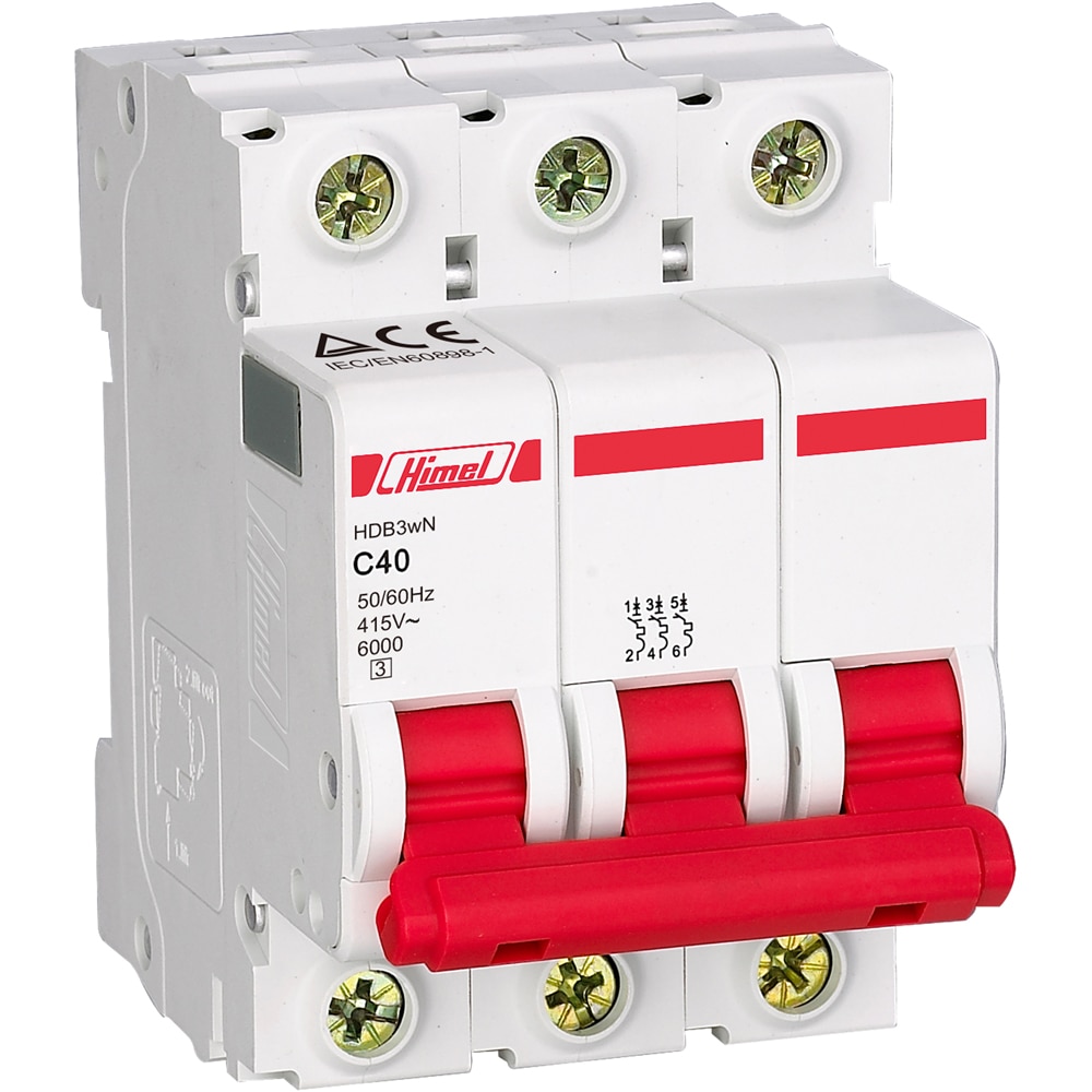 Siguranta automata HIMEL, 3P, 40A, curba C, 4.5kA
