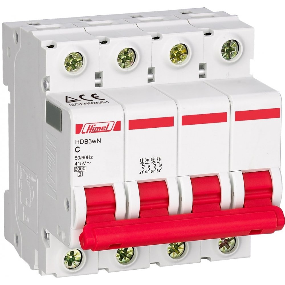 Siguranta automata HIMEL, 4P, 40A, curba C, 4.5kA