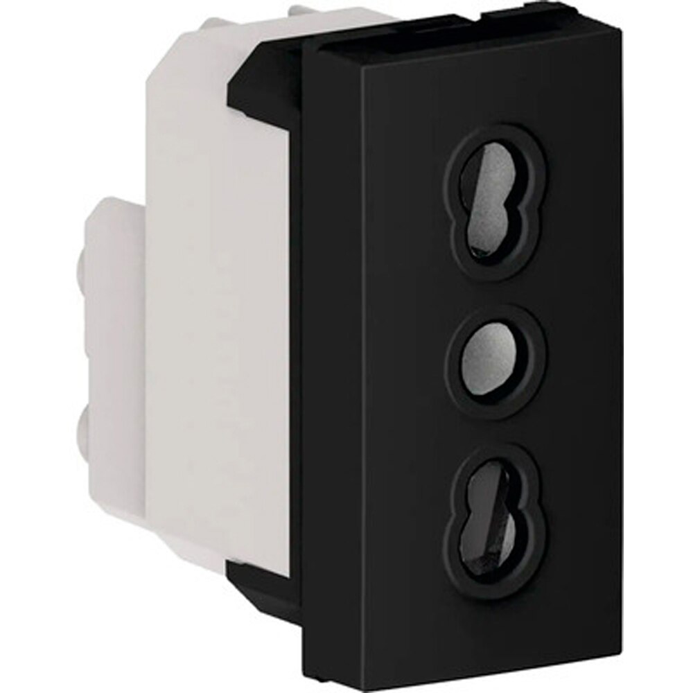 Priza HIMEL, interior, IP20, 16A, 1 modul, negru