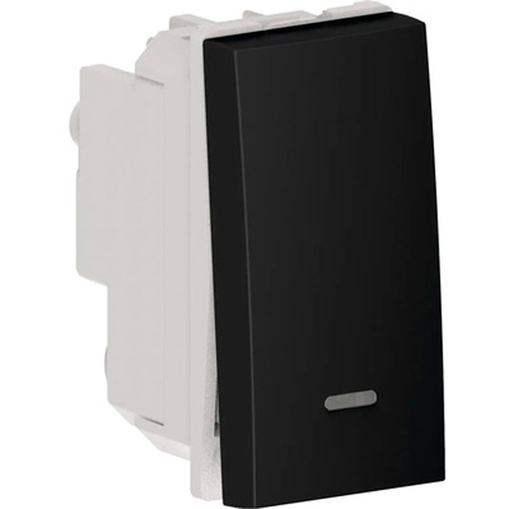 Intrerupator HIMEL, incastrat, 16A, 1 modul, negru