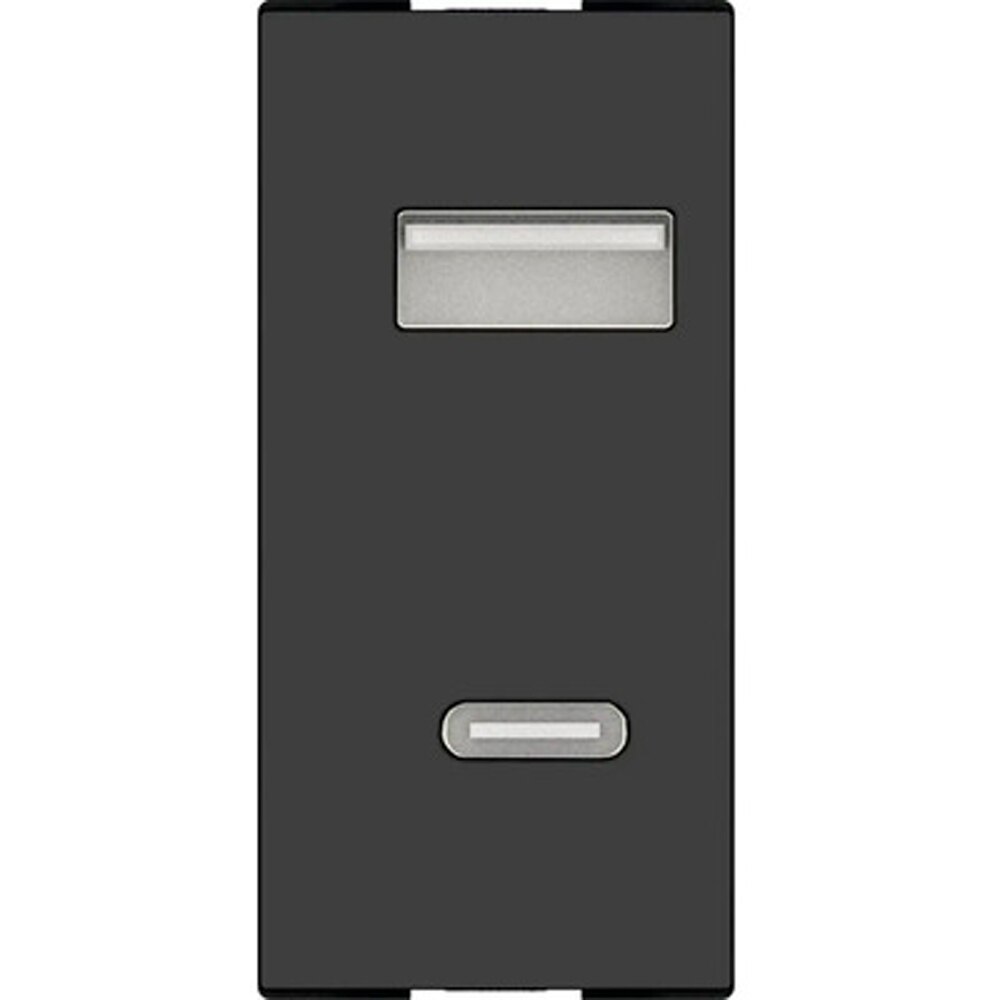 Priza USB HIMEL, interior, IP20, 1 modul, negru