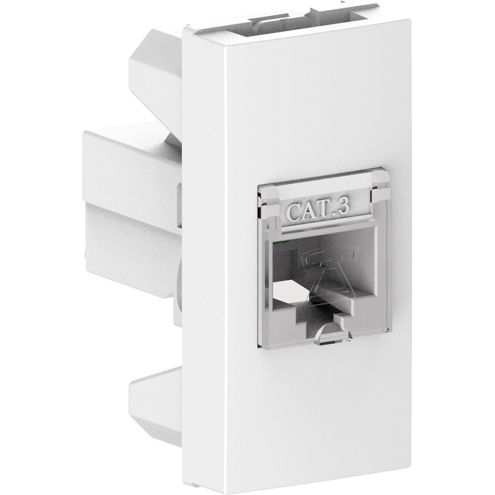 Priza telefon HIMEL, interior, IP20, 1 modul, alb