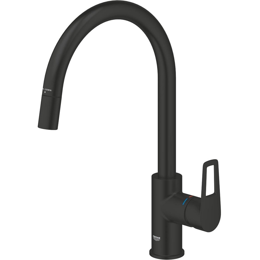 Baterie bucatarie GROHE Start Loop 305562430, dus extractibil, negru mat