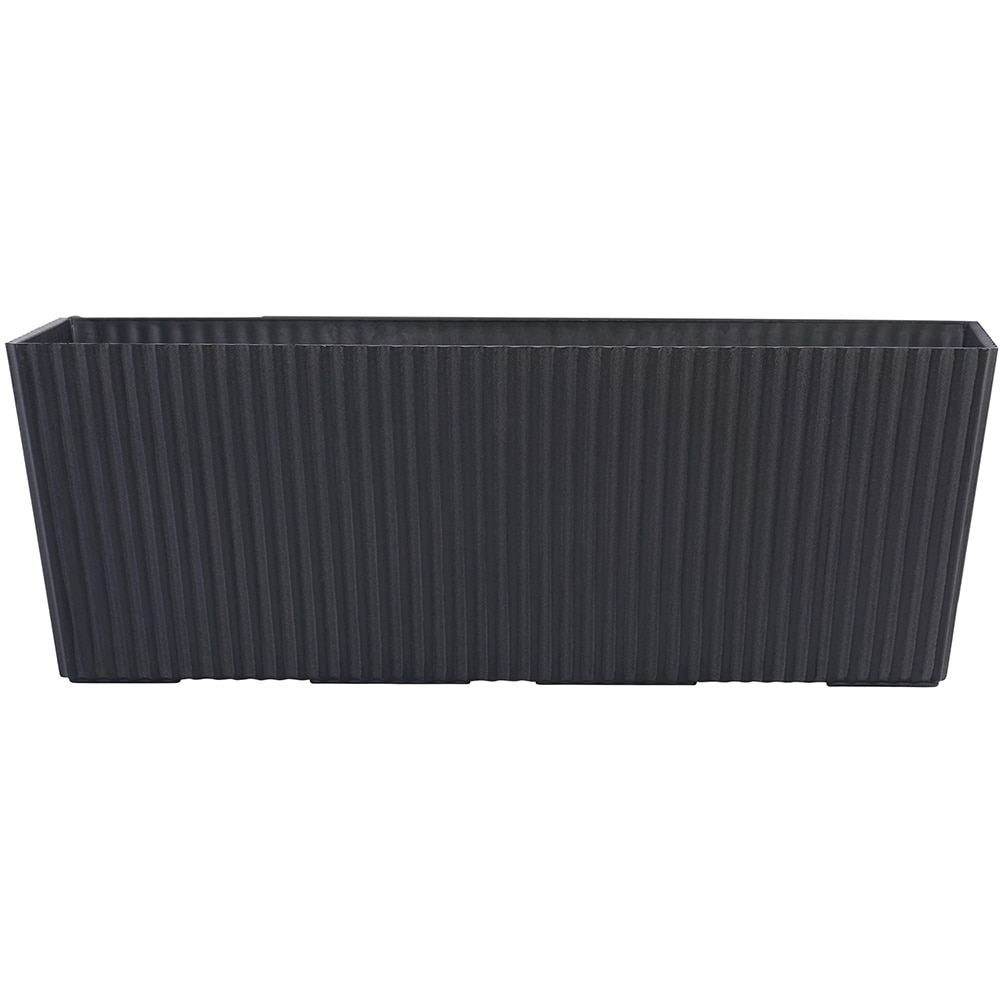 Jardiniera flori VERVE, plastic, 60 x 12 cm, negru