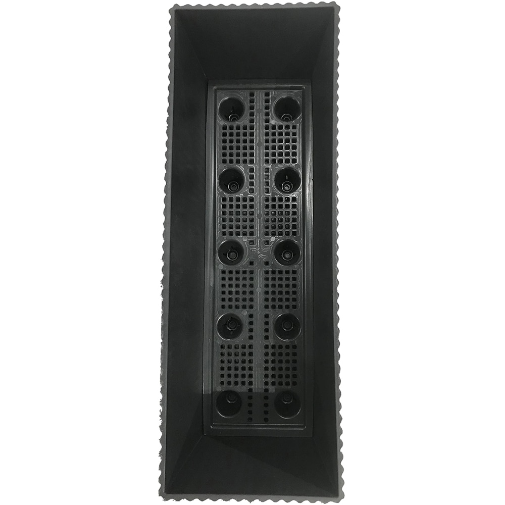 Jardiniera flori VERVE, plastic, 60 x 12 cm, negru