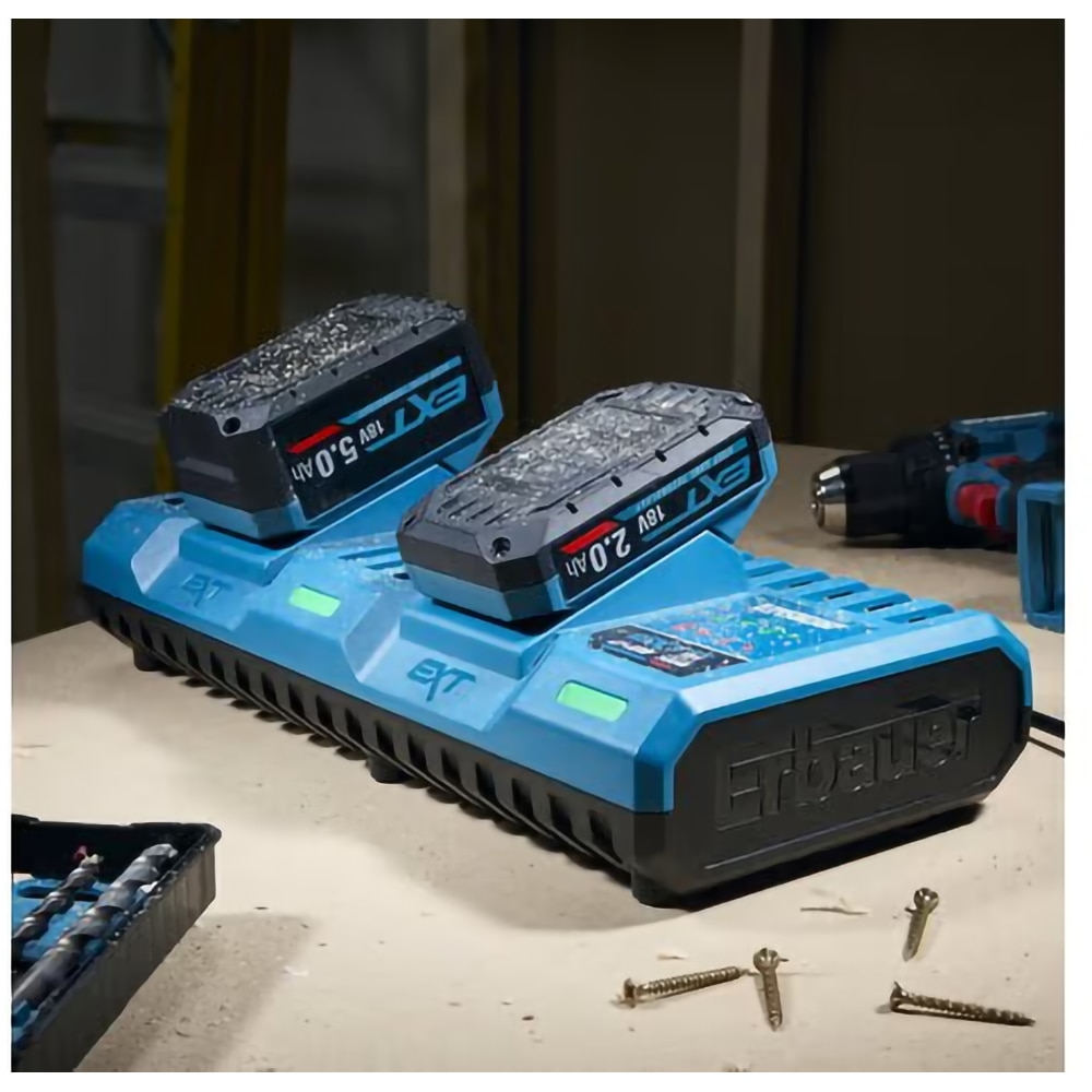 Incarcator rapid dublu Erbauer TBD39, 1500W, 18V