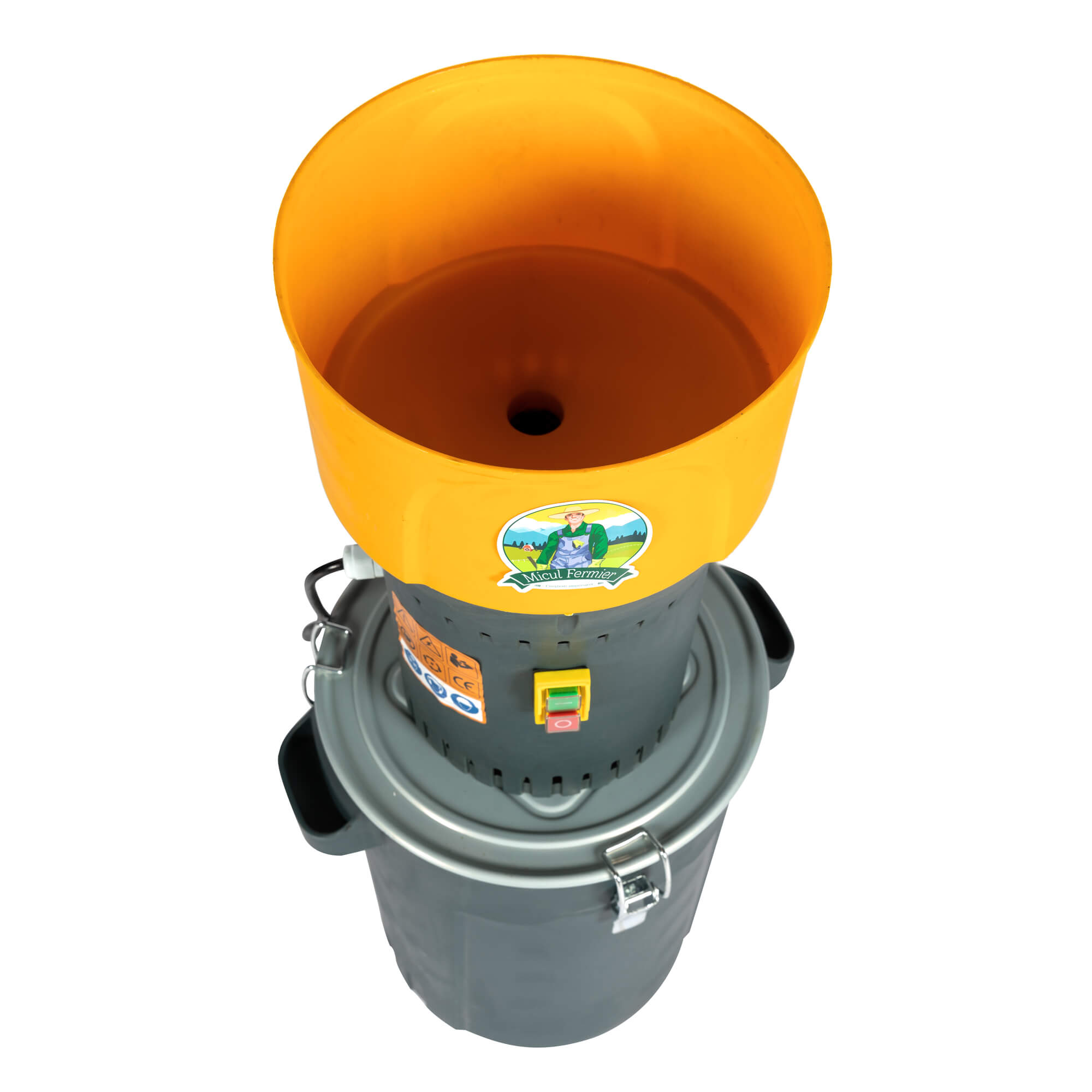 Moara cereale electrica, 1 kW, 19000 rpm, galeata plastic 25 L, Micul Fermier