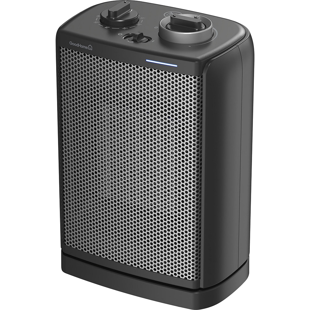 Aeroterma cu ventilator PTC GoodHome, 2 trepte viteza, 2000W, negru