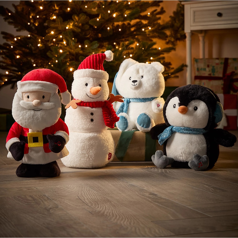 Decoratiune urs polar cu sunete si lumini, 26cm