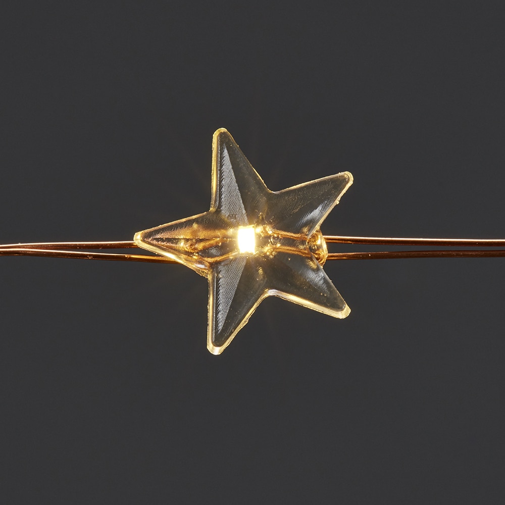 Ghirlanda luminoasa stele, 20 LED, iluminare alb cald