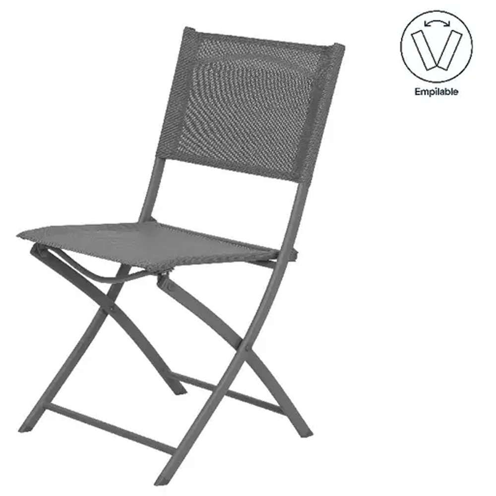 Scaun GOODHOME Saba 101537518, 84.5 x 50 x 46.5 cm, alumniu, gri