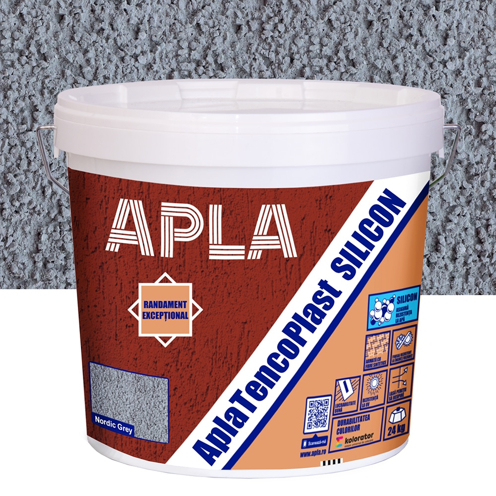 Apla Tencoplast silicon BO1.5 Nordic Grey, 24Kg