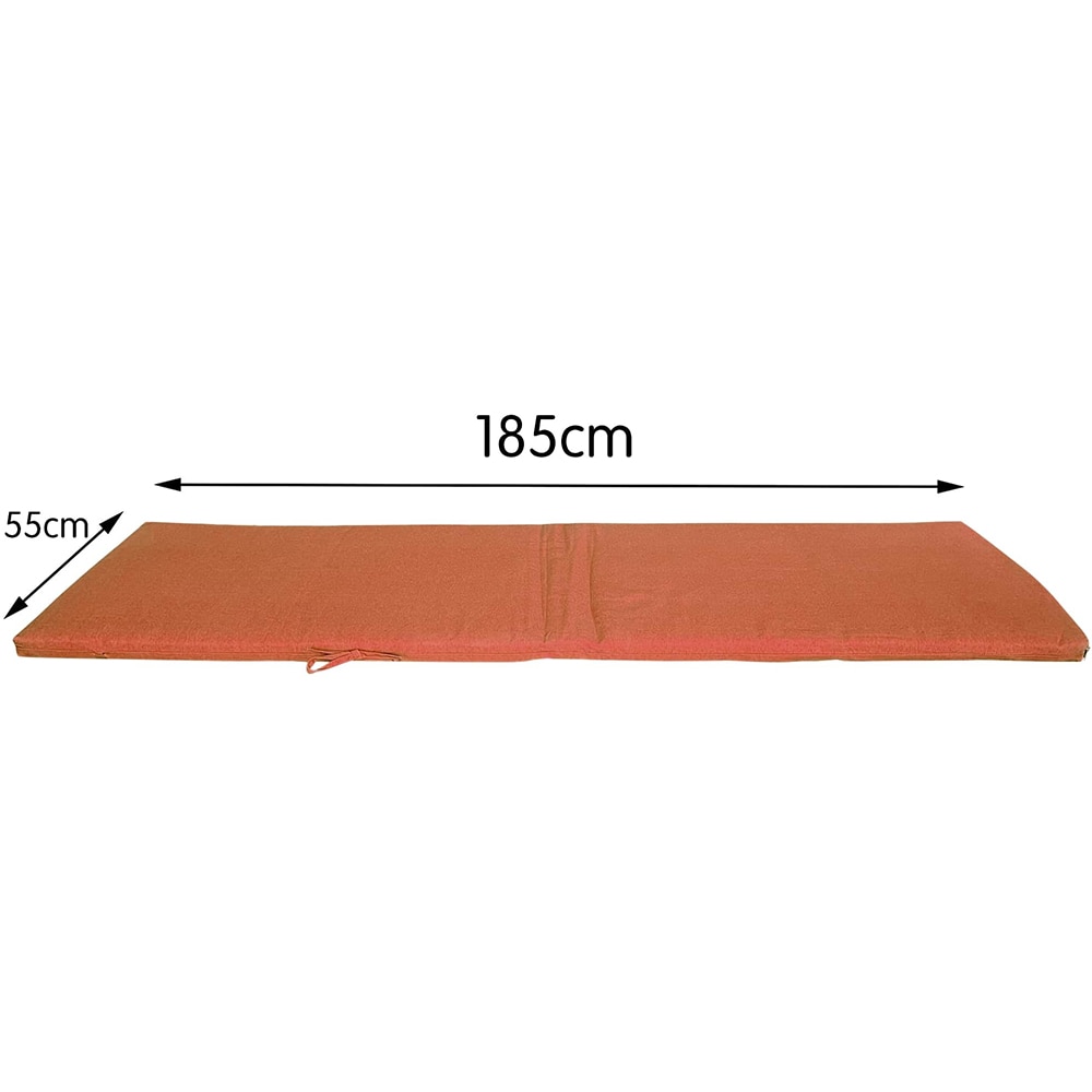 Perna pentru sezlong COCOS, 185 x 55 x 5 cm, bumbac si poliester, portocaliu