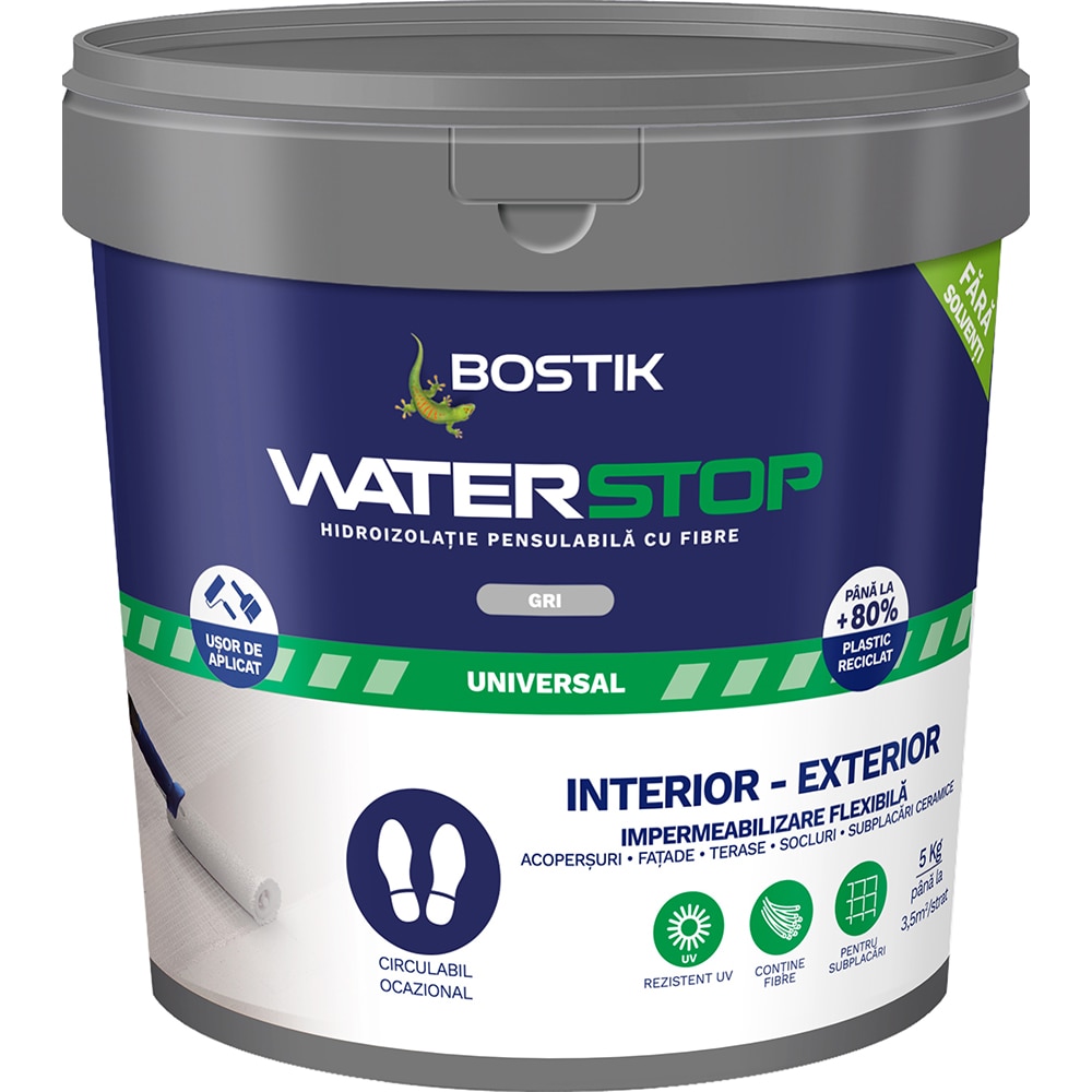 Membrana hidroizolanta Bostik Waterstop, teracota, 5 kg