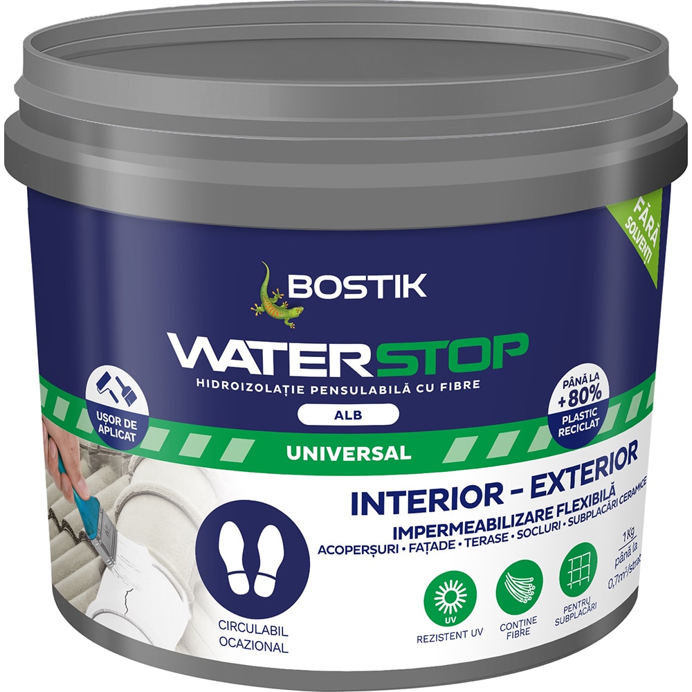 Membrana hidroizolanta Bostik Waterstop, alb, 1 kg