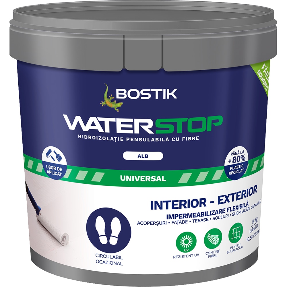 Membrana hidroizolanta Bostik Waterstop, alb, 5 kg