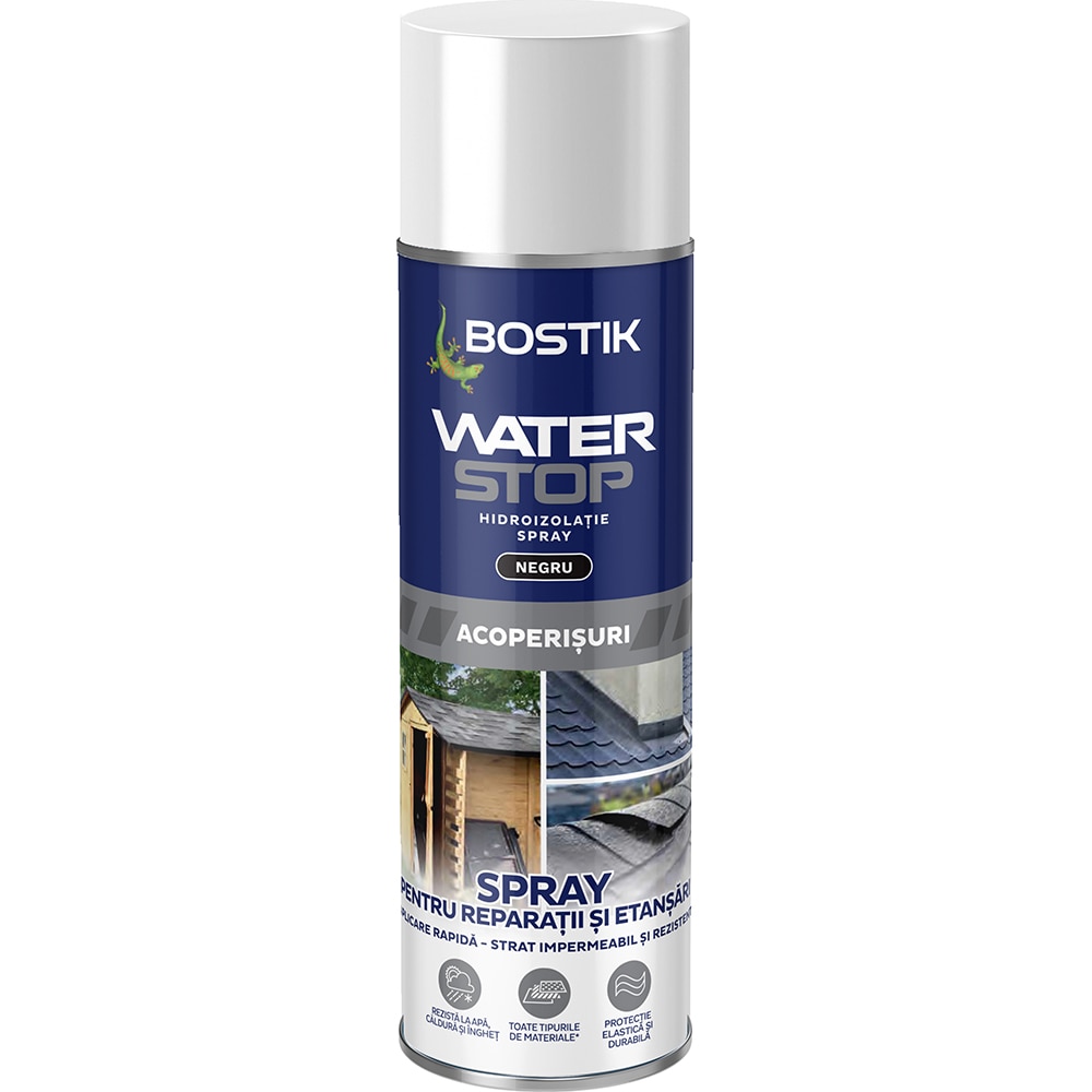 Spray hidroizolatie BOSTIK WaterStop, negru, 500 ml