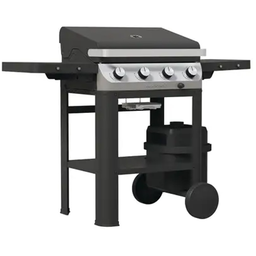 Gratar pe gaz GOODHOME Powell 101540284, 63x43cm, 4 arzatoare, negru