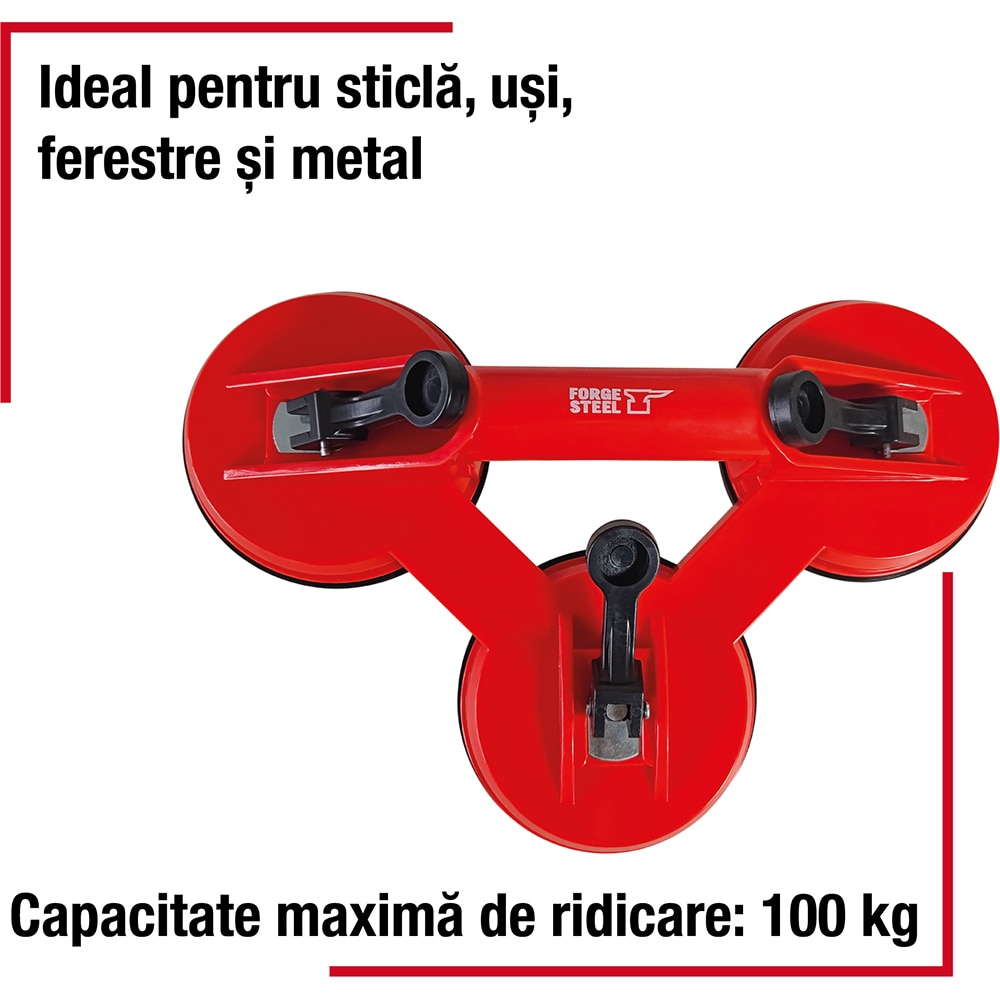 Ventuza tripla Forge Steel, 220 mm