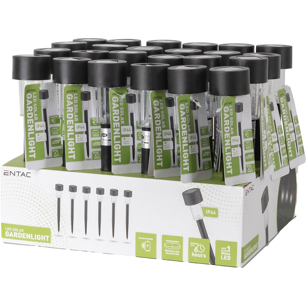 Lampa solara ENTAC EGSL-P1LC31-PDQ, IP44, negru