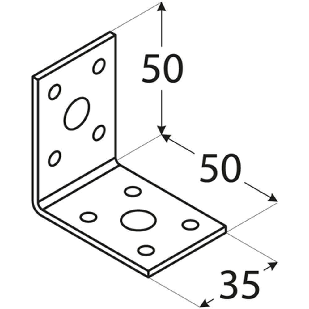 Coltar DMX, 50 x 50 x 35 x 2.5 mm, otel