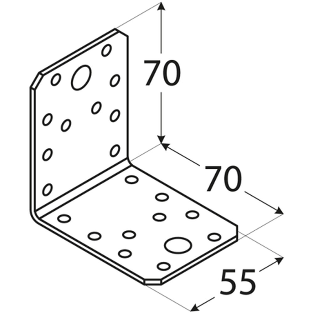 Coltar DMX, 70 x 70 x 55 x 2.5 mm, otel