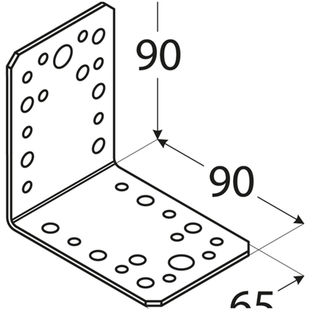 Coltar DMX, 90 x 90 x 65 x 2.5 mm, otel