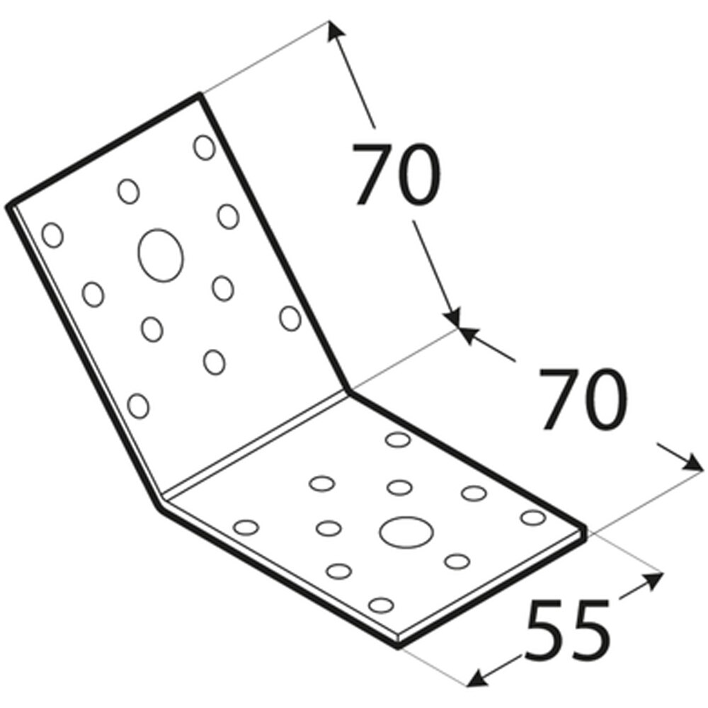 Coltar unghi 135 DMX , 70 x 70 x 2.5 mm, otel