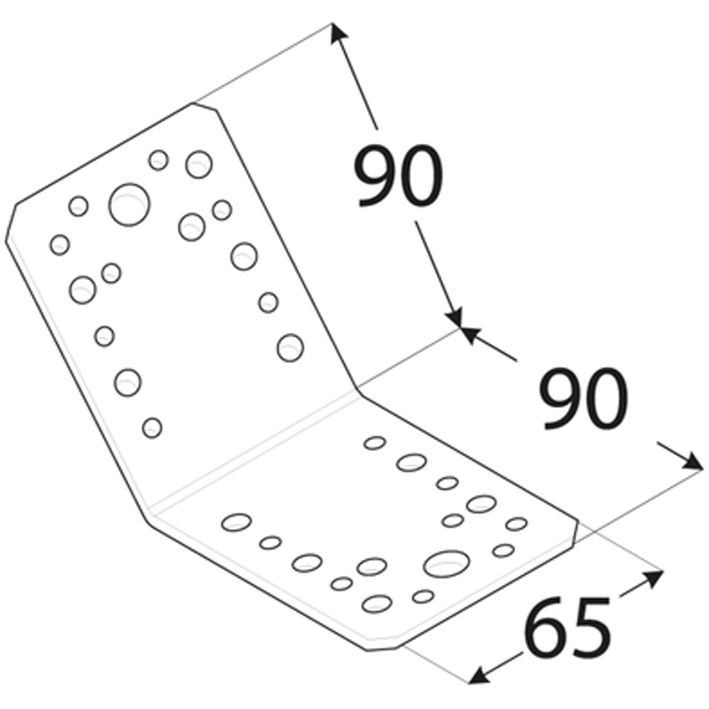 Coltar unghi 135 DMX , 90 x 90 x 2.5 mm, otel