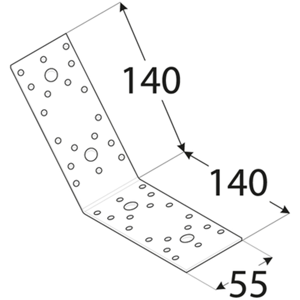 Coltar unghi 135 DMX , 140 x 140 x 2.5 mm, otel
