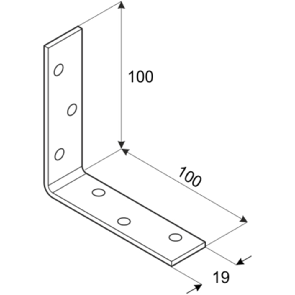 Coltar unghi ingust DMX , 100 x 100 x 2 mm, otel