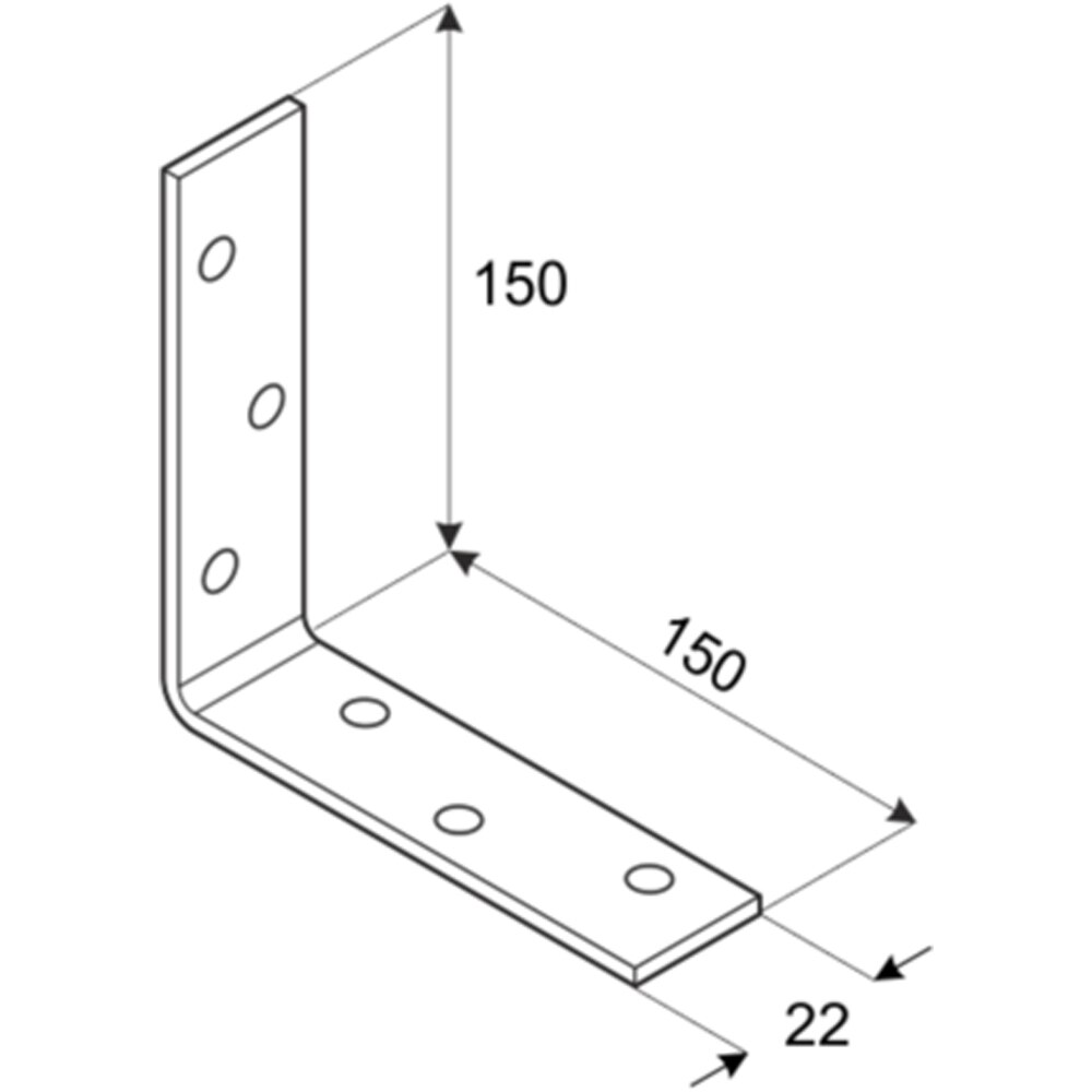Coltar unghi ingust DMX , 150 x 150 x 2 mm, otel