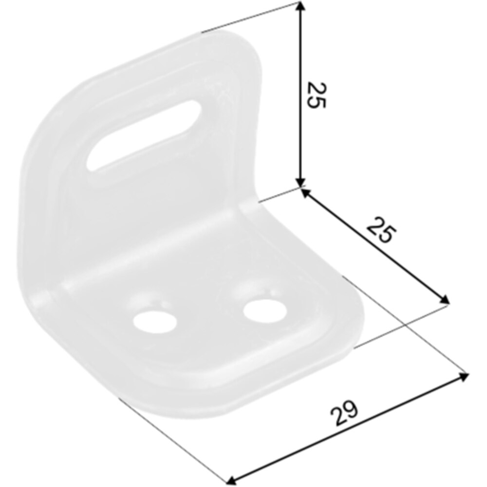 Coltar pentru mobila DMX , 25 x 25 x 29 mm, otel