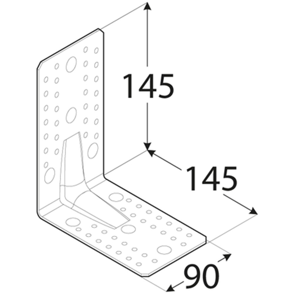 Coltar ranforsat DMX , 145 x 145 x 2.5 mm, otel