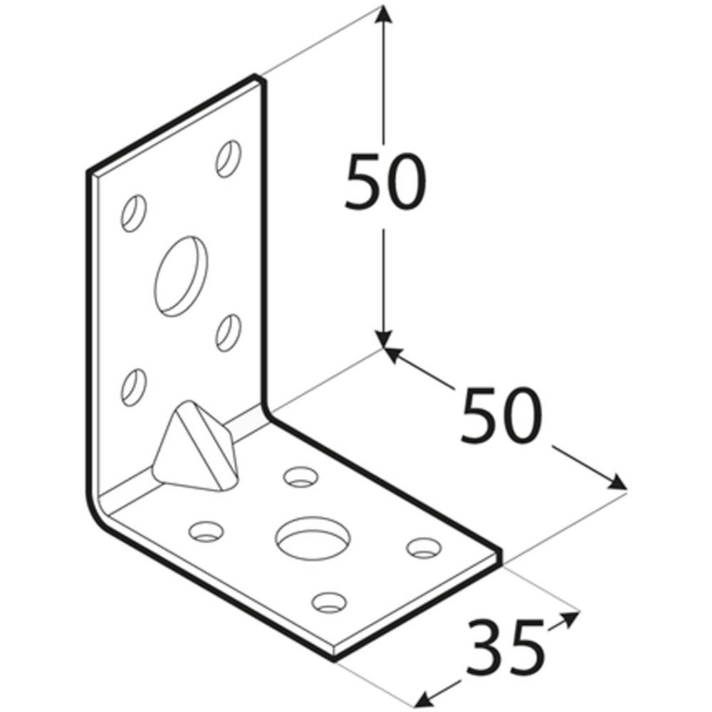 Coltar ranforsat DMX , 50 x 50 x 2 mm, otel