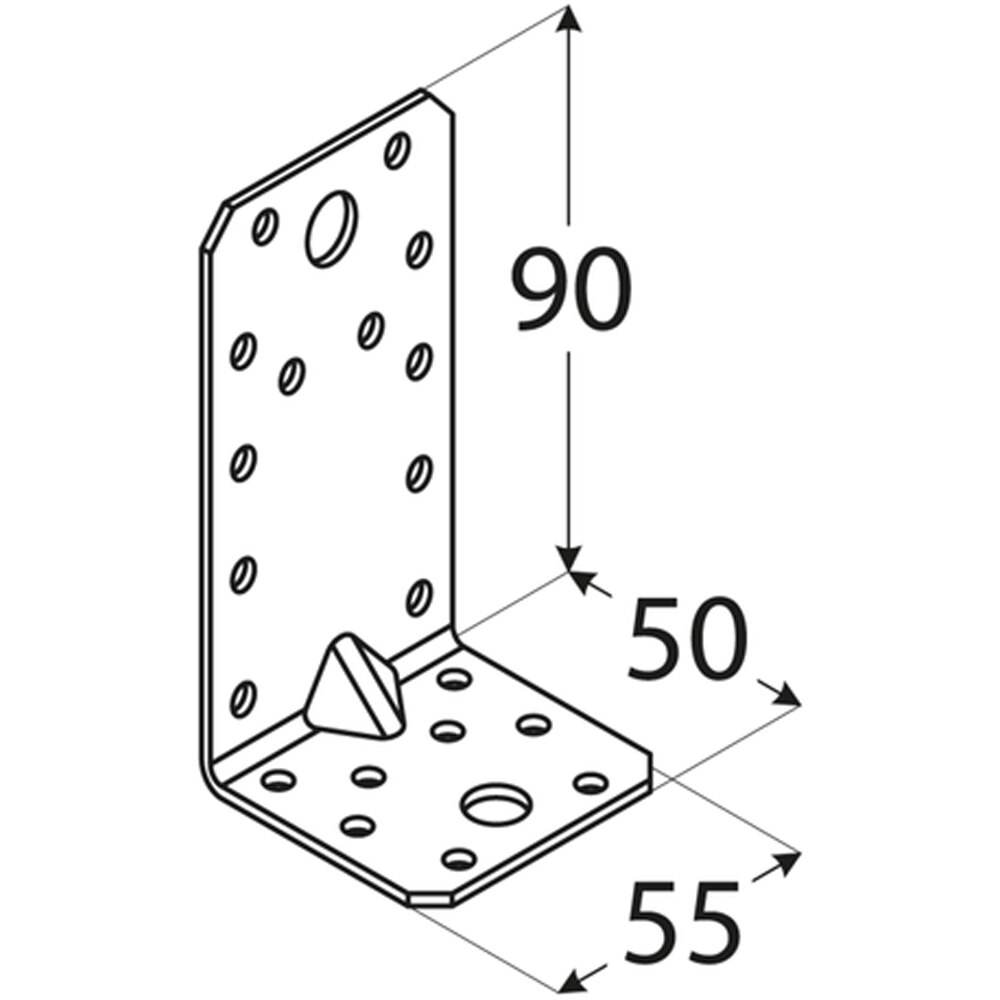 Coltar ranforsat DMX , 90 x 50 x 2 mm, otel