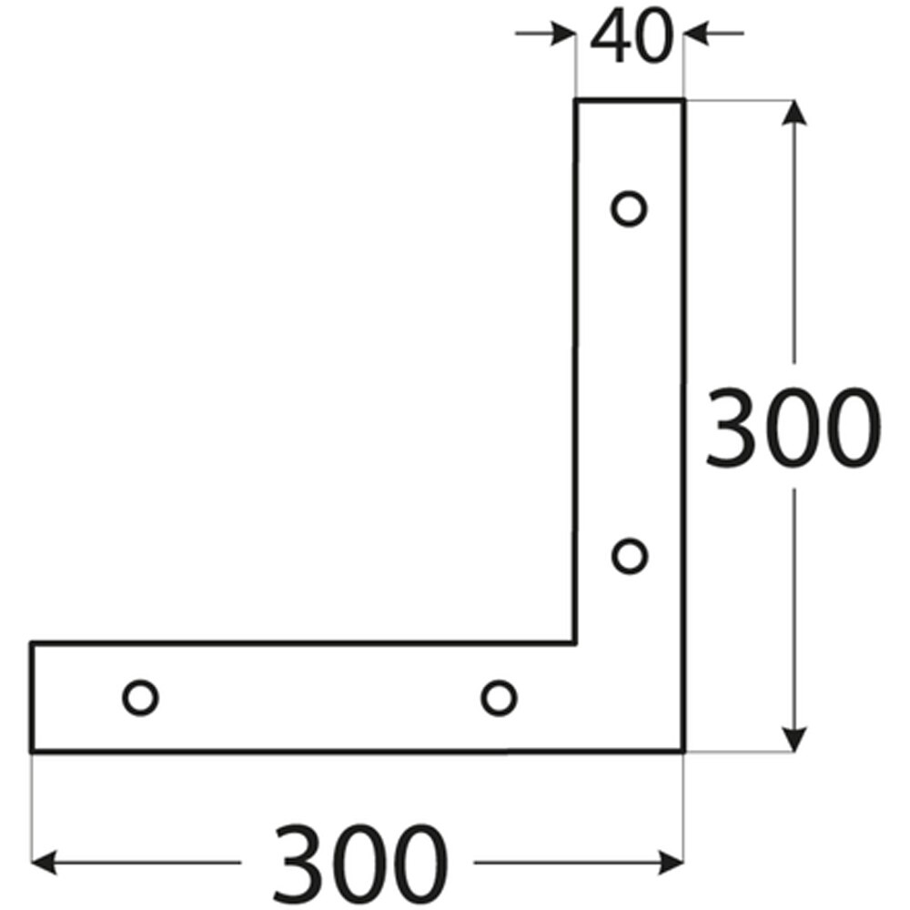 Coltar plat DMX, 300 x 300 x 40 x 4 mm, otel