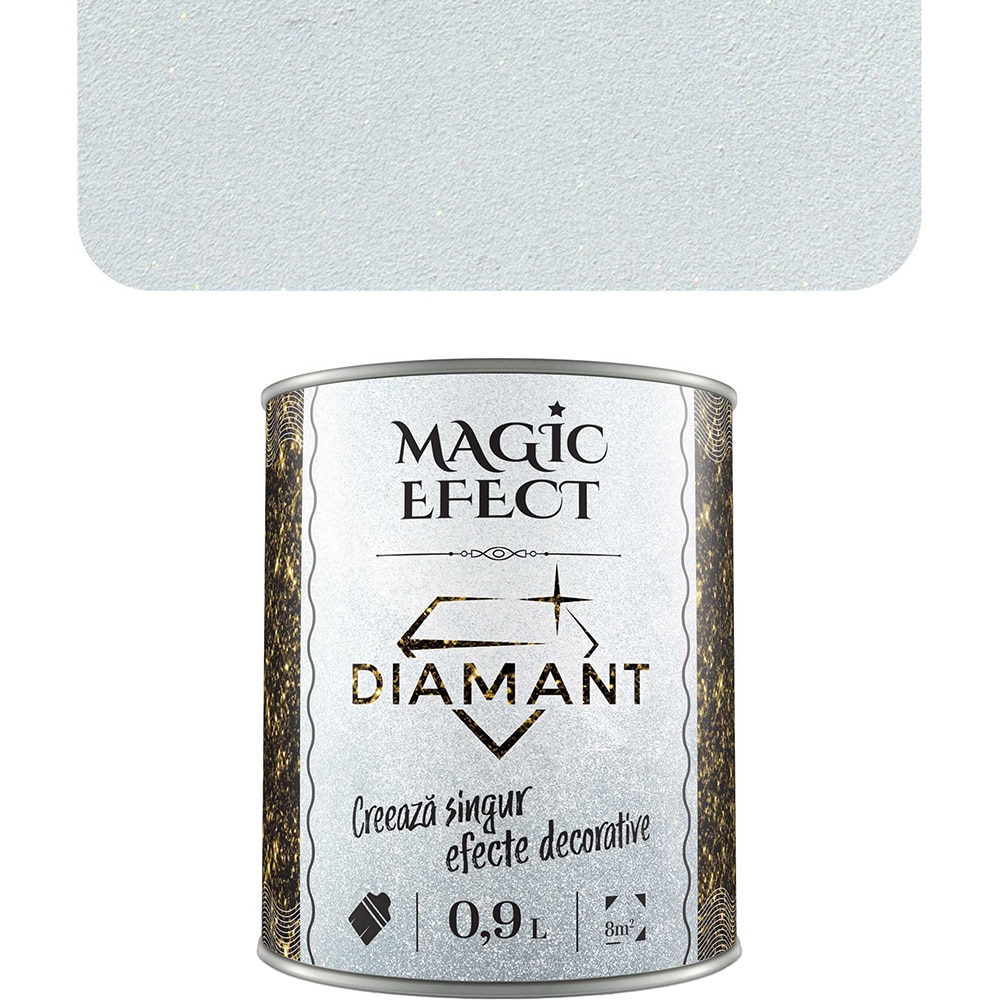 Vopsea cu efect de dune de nisip Magic Effect Diamant C05, pensula inclusa, alb, 0.9L
