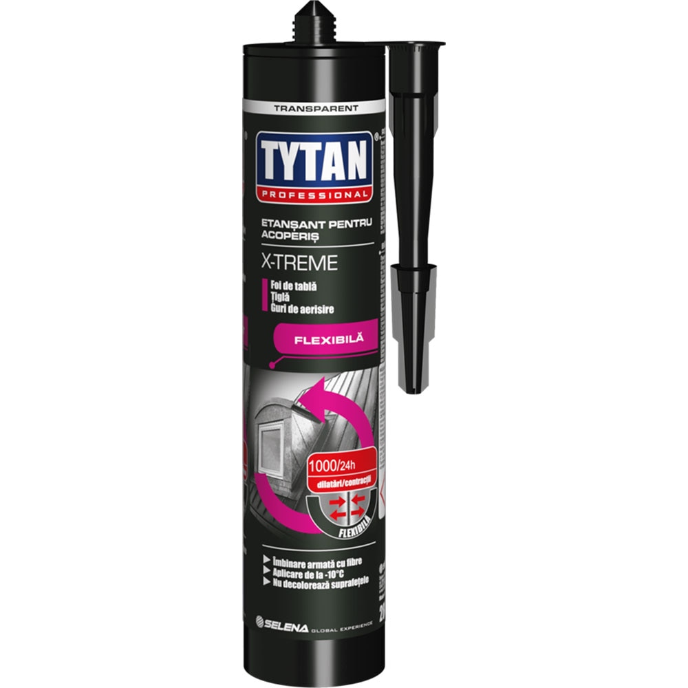 Etansant TYTAN PROFESSIONAL Xtreme, aplicare pistol, transparent, 280 ml