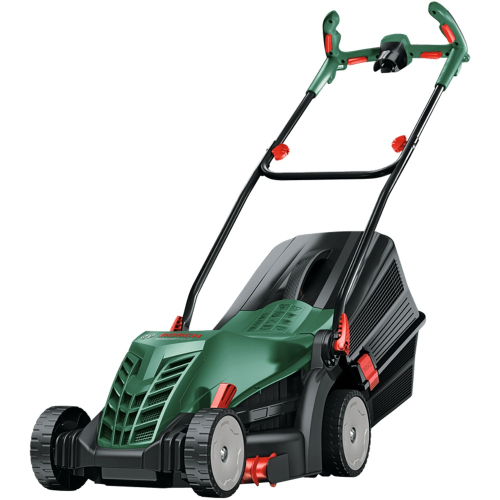 Masina de tuns gazon BOSCH, UniversalRotak 37-570, Electrica, 1400W, latime taiere 37 cm, cos 40L, negru-verde