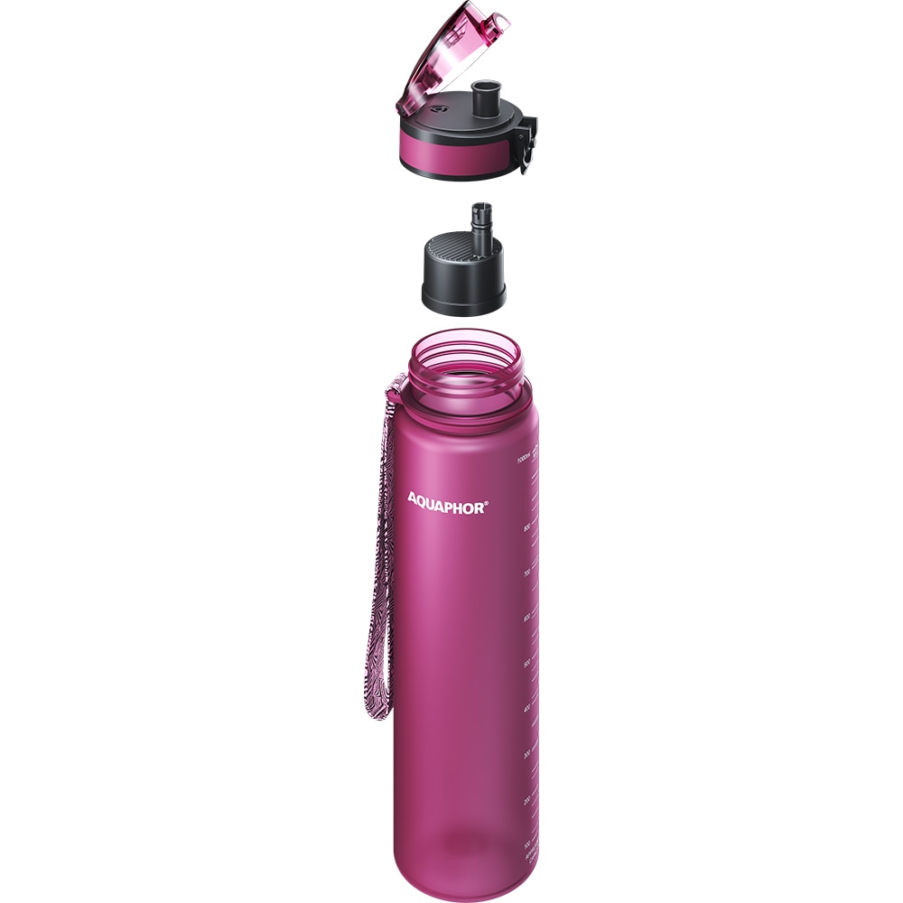 Sticluta filtranta AQUAPHOR, 1 L, visiniu