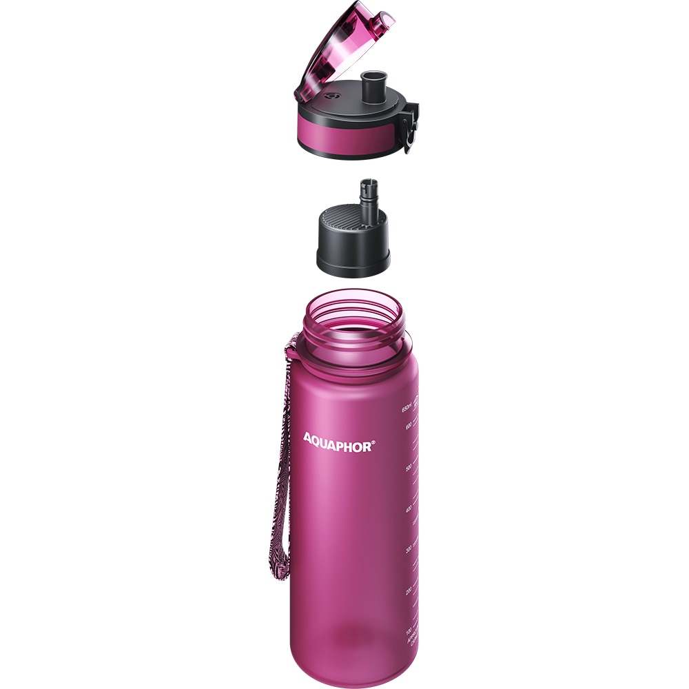 Sticluta filtranta AQUAPHOR, 650 ml, visiniu