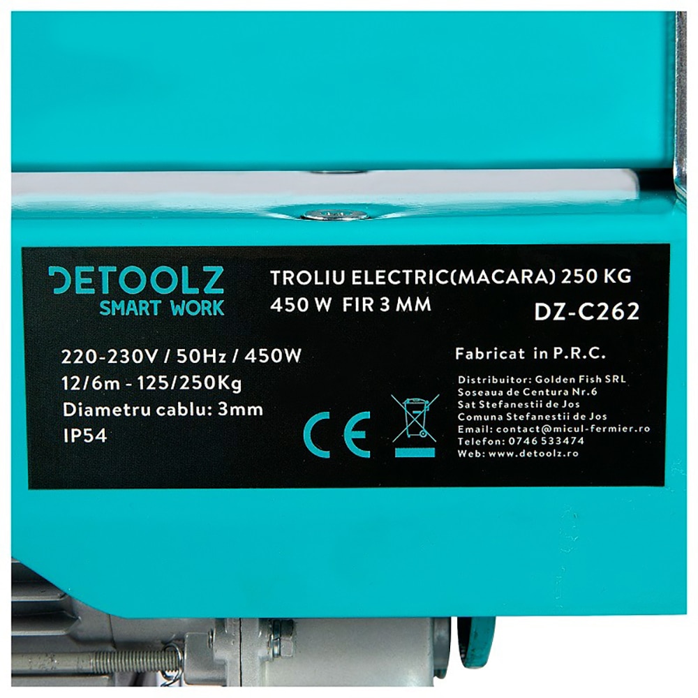 Troliu electric FIR3MM, 450W, 250kg